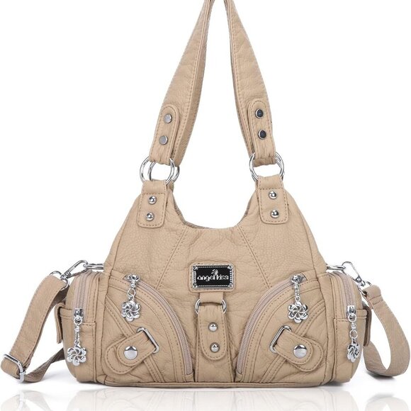 Purses for Women Small Hobo Shoulder Bags Vagen Leather Multi-Pocket Tote Bag wi - Picture 1 of 8